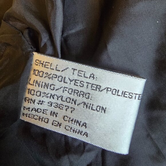 Vintage Y2K MIX IT Long Black Coat sz XL - Picture 7 of 9